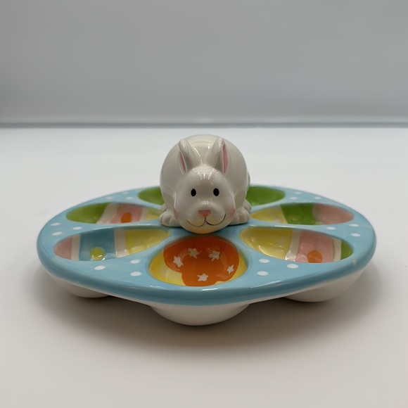 Chang Song Easter Bunny Egg ceramic dish - Picture 12 of 16